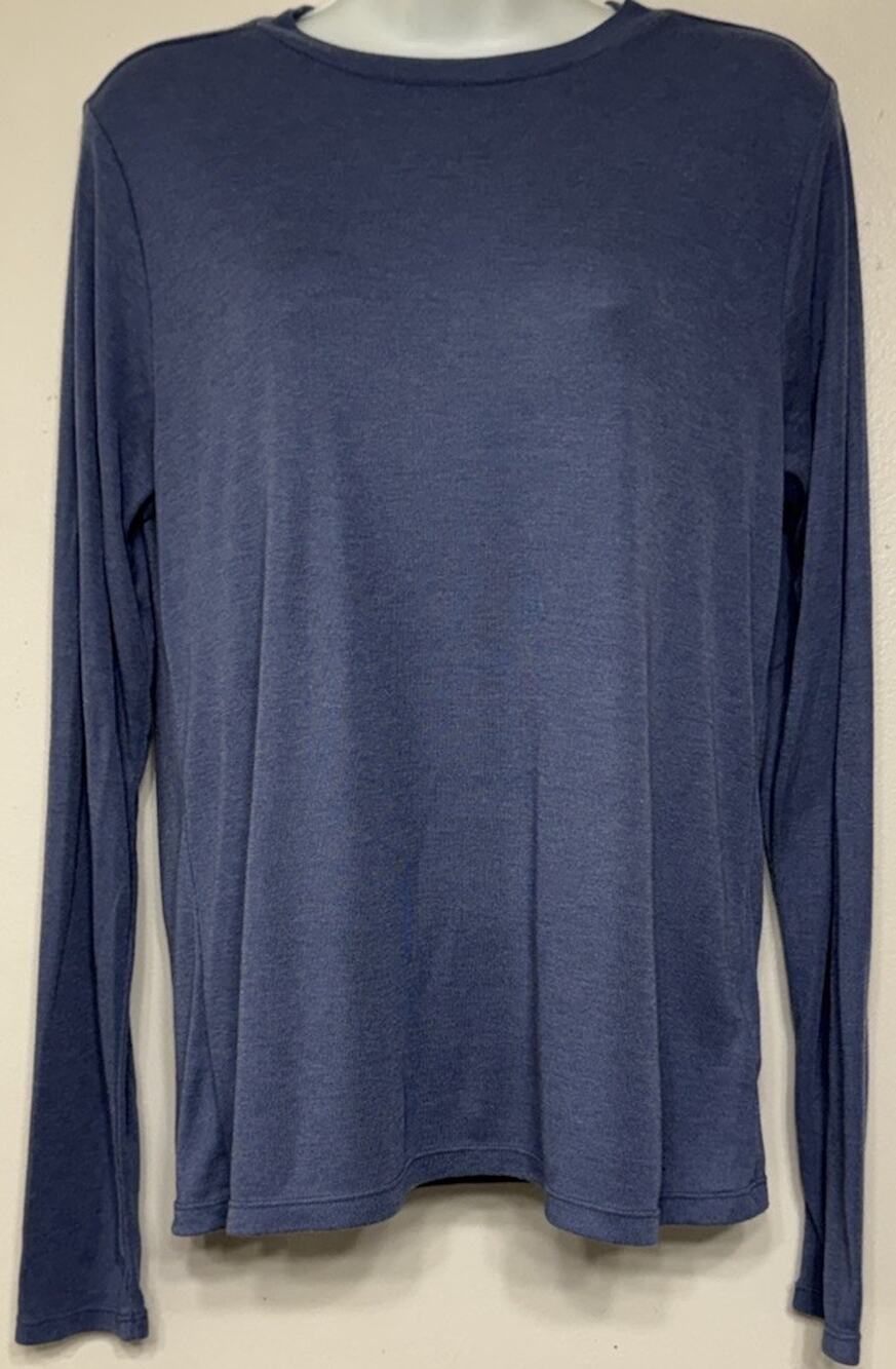 Marmot T-Shirt Women’s Size Large Switchback Long Sleeve Tee Blue Crew Neck